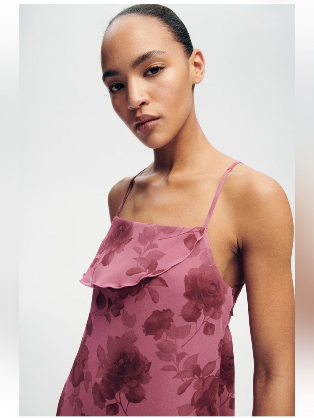 TIE-BACK SLIP DRESS - Picture 2 of 5